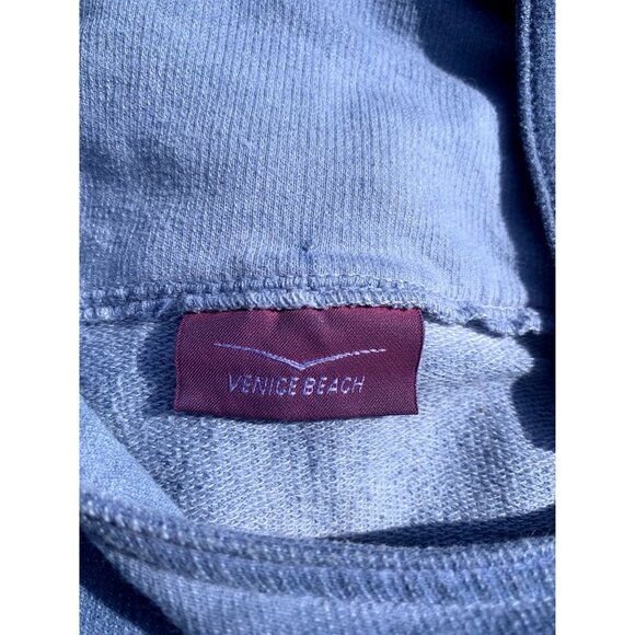 Women's Tie Dye Moto Sweat Jacket Size 4 Small "Venice Beach" Periwinkle Blue - Picture 7 of 9